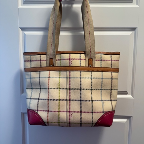 Coach Heritage Stripe Tattersall Tote - Picture 2 of 9